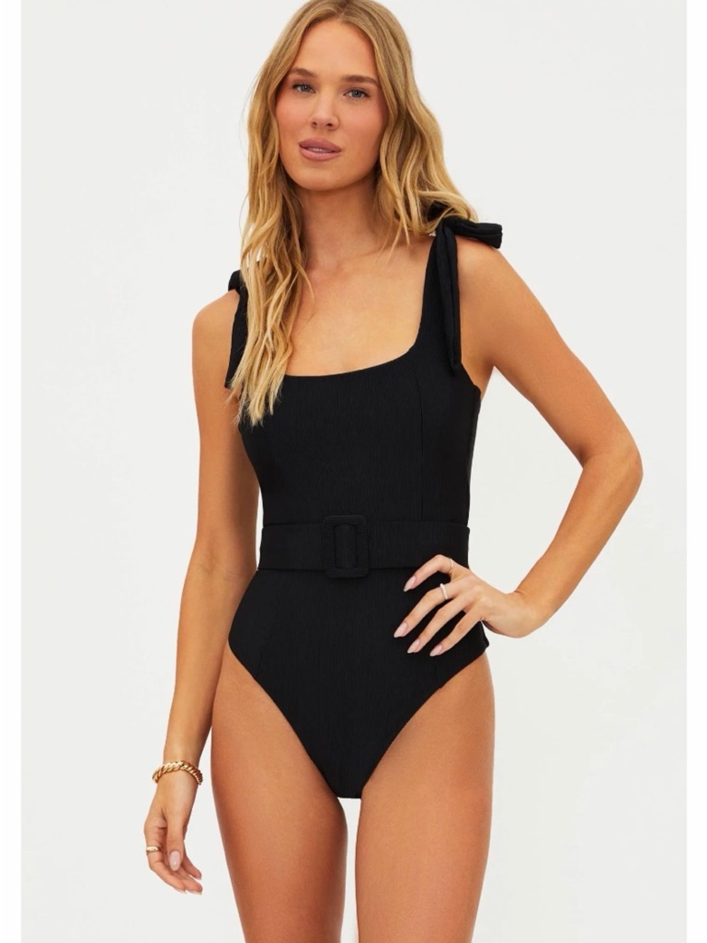 New Beach Riot Sydney Belted One Piece Swimsuit